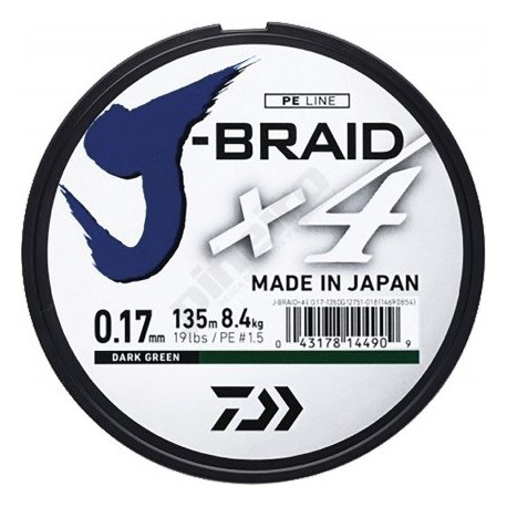 Trenzado Daiwa J-BRAID X4 270mt