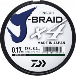 Trançado Daiwa J-BRAID X4 135mt verde
