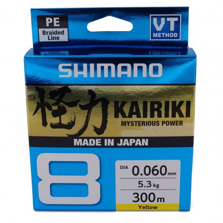 Trenzado Shimano Kairiki 300m amarillo