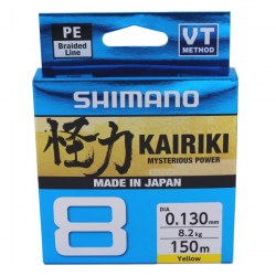 Trenzado Shimano Kairiki 8 150m amarillo